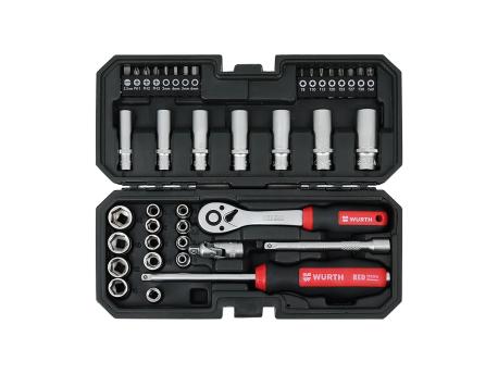 WURTH Red Stripe Set nasadnih ključeva 1/4'', 40 komada (5763114040)