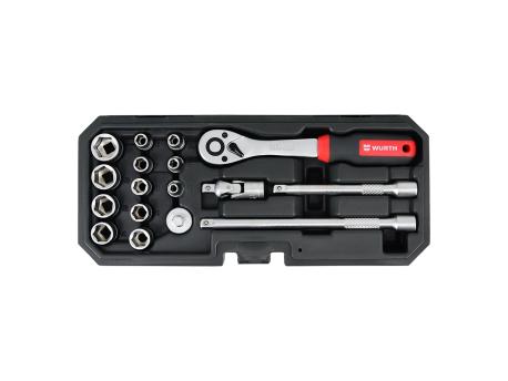 WURTH Red Stripe Set nasadnih ključeva 1/4'', 17 komada (5763114017)