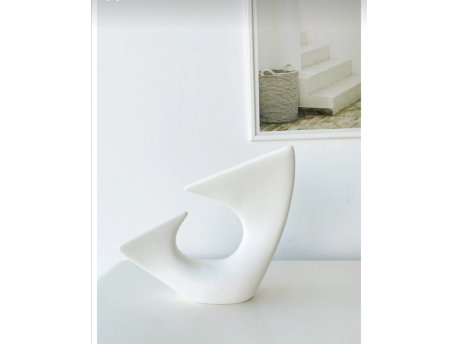 WALLXPERT Keramička vaza Wave White