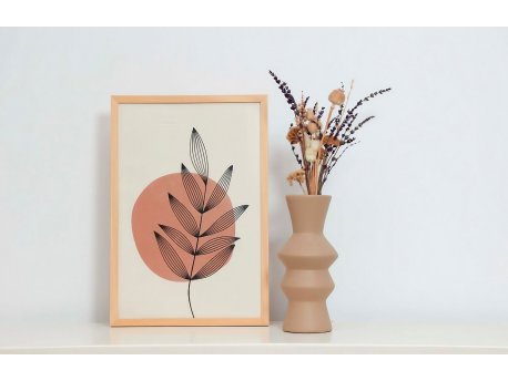 WALLXPERT Svetlo braon keramička vaza CY0180