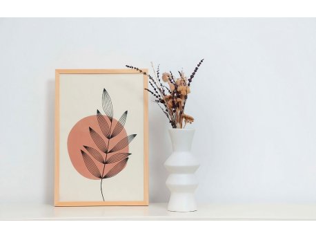 WALLXPERT Bela keramička vaza CY0184