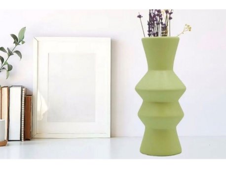 WALLXPERT Zelena keramička vaza CY0202