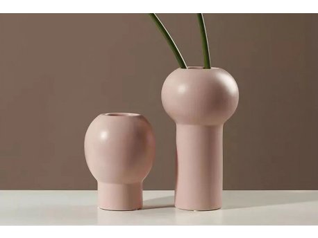 WALLXPERT Keramička vaza puder roze boja CY0220