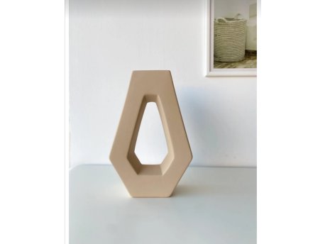 WALLXPERT Keramička vaza Triang Beige