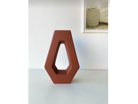 WALLXPERT Keramička vaza Triang Tile Red