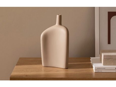 WALLXPERT Keramička svetlo braon vaza CY0169