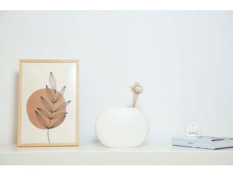 WALLXPERT Vaza Flat Long White