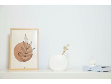 WALLXPERT Vaza Flat Middle White