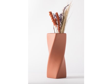 WALLXPERT Vaza Sprial Long Tile Red