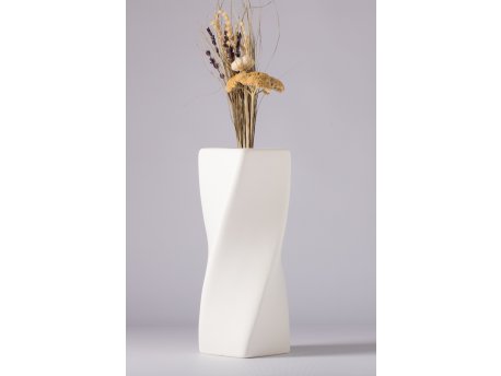WALLXPERT Vaza Sprial Long White