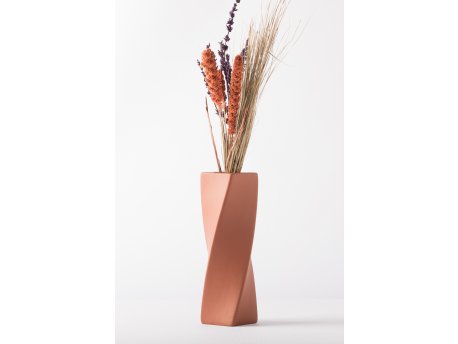 WALLXPERT Vaza Sprial Short Tile Red