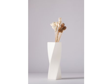 WALLXPERT Vaza Sprial Short White