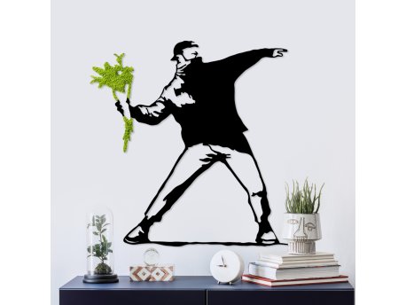 WALLXPERT Dekorativni zidni pribor Moss Flower Gang