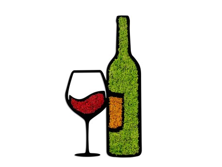 WALLXPERT Dekorativni zidni pribor Moss Drink