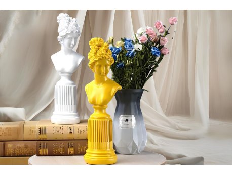 WALLXPERT Set ukrasnih predmeta (2 komada) bela i žuta figura CY0428