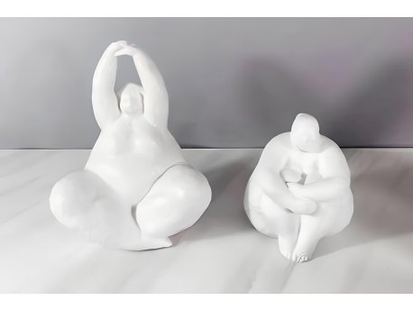 WALLXPERT Set ukrasnih predmeta (2 komada) bele figure CY0399