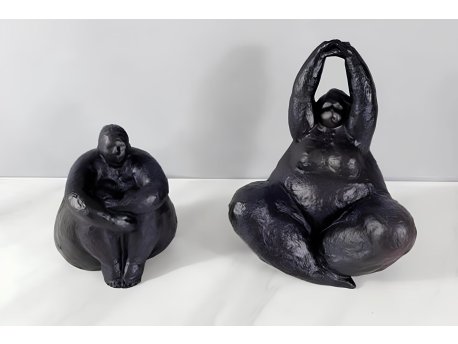 WALLXPERT Set ukrasnih predmeta (2 komada) crne figure CY0400