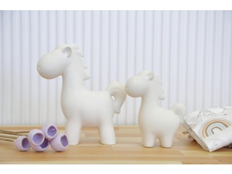 WALLXPERT Set ukrasnih predmeta (2 komada) figura Horse White