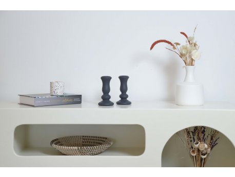 WALLXPERT Set ukrasnih predmeta (2 komada) figure Candle Anthracite