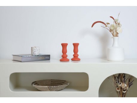 WALLXPERT Set ukrasnih predmeta (2 komada) figure Candle Orange