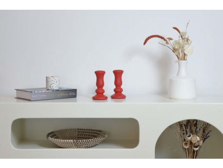 WALLXPERT Set ukrasnih predmeta (2 komada) figure Candle Red