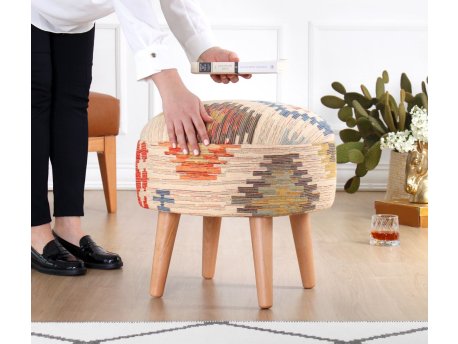 Atelier del Sofa Pouffe Sefian Cream