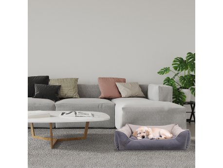 WALLXPERT Pet Bed Lucy Dog & Cat L Grey
