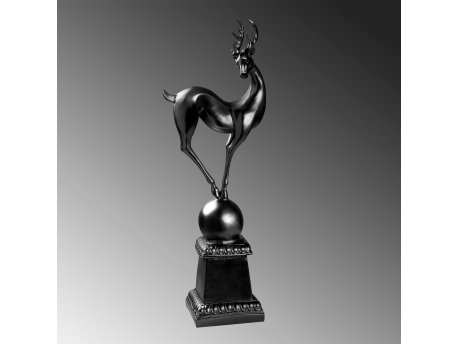 WALLXPERT Decorative Object crna figura Deer pose 4