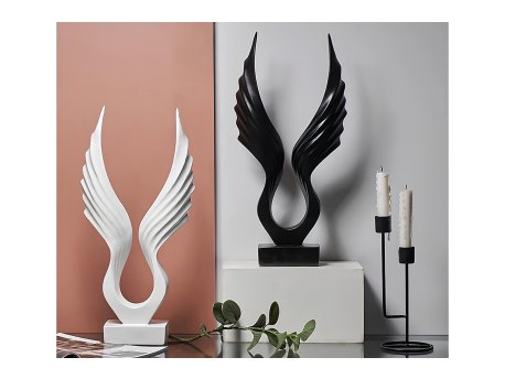 WALLXPERT Decorative Object crno- bela figura CY0353