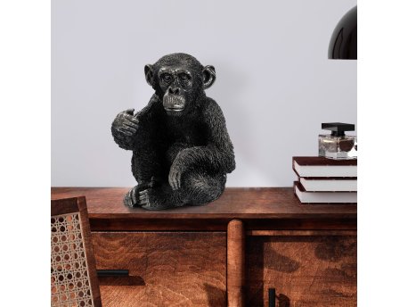 WALLXPERT Decorative Object crna figura Monkey