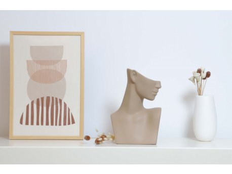 WALLXPERT Decorative Object Arcturus Ceramic Bust Beige