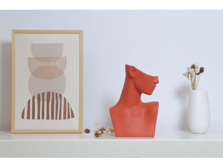 WALLXPERT Decorative Object Arcturus Ceramic Bust Orange