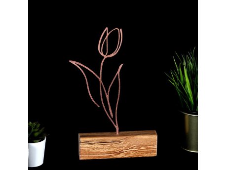WALLXPERT Decorative Object figura Tulip Bronze