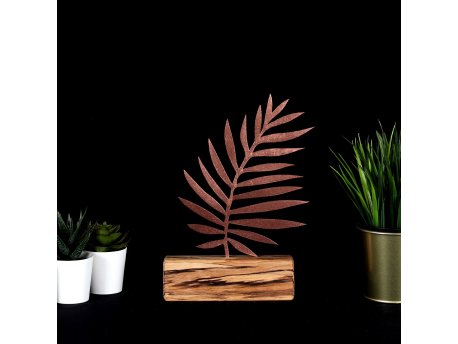 WALLXPERT Decorative Object figure Palm Leaf Bronze