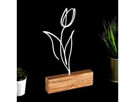 WALLXPERT Decorative Object figura Tulip White