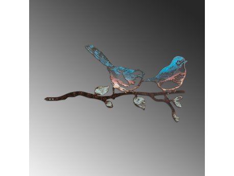WALLXPERT Decorative Object figura Bird on the branch 24