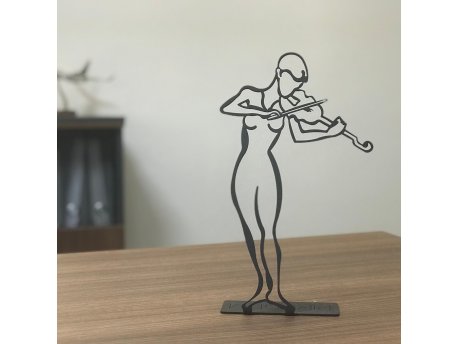 WALLXPERT Decorative Object figura Violinist Pod
