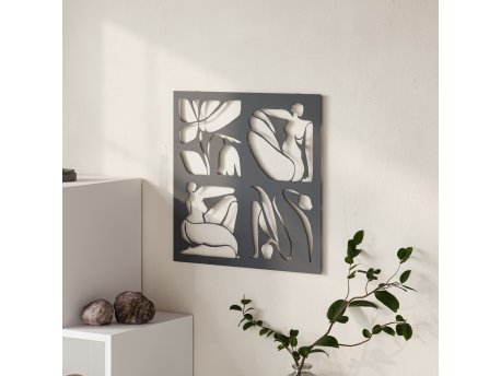 WALLXPERT Decorative Object figura Metal Decorative Aitus Black