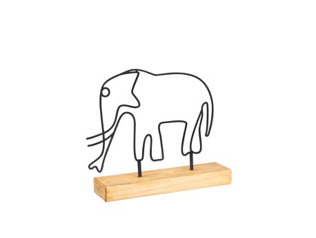 WALLXPERT Decorative Object figura Elephant Black