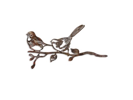 WALLXPERT Decorative Object Bird On The Branch 04 Brown