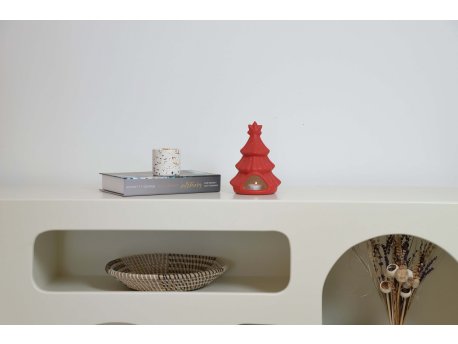 WALLXPERT Decorative Object figura Pine Red
