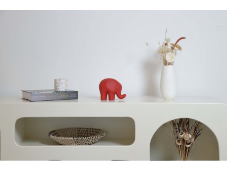WALLXPERT Decorative Object figura Elephant Red