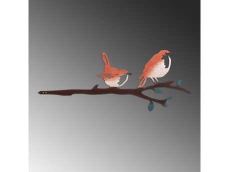 WALLXPERT Decorative Object figura Bird on the branch 23