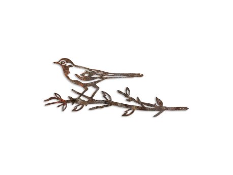 WALLXPERT Decorative Object figura Bird On The Branch 05 Brown