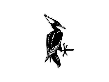 WALLXPERT Decorative Object figura Bird On The Branch 10 Black