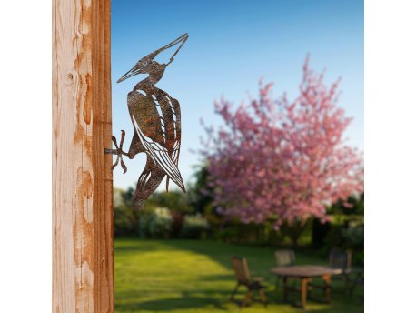 WALLXPERT Decorative Object figura Bird On The Branch 10 Brown