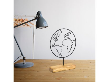 WALLXPERT Decorative Object figura World Black
