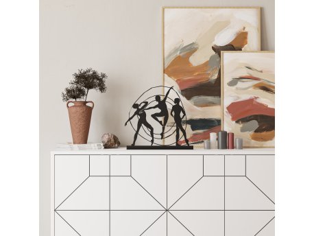 WALLXPERT Decorative Object figura Pose Decorative Object Black