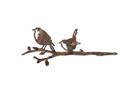 WALLXPERT Decorative Object figura Bird On The Branch 03 Brown