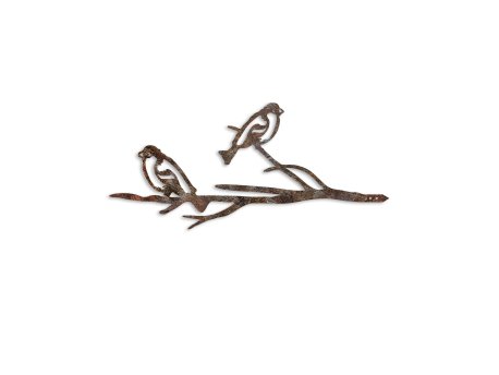 WALLXPERT Decorative Object figura Bird On The Branch 08 Brown